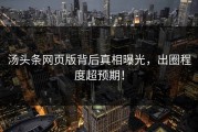 汤头条网页版背后真相曝光，出圈程度超预期！