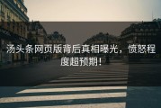 汤头条网页版背后真相曝光，愤怒程度超预期！