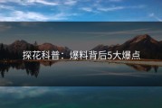 探花科普：爆料背后5大爆点