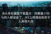 汤头条轻量版下载盘点：内幕最少99%的人都误会了，大V上榜理由极其令人真相大白
