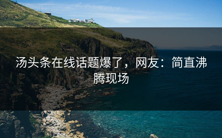 汤头条在线话题爆了，网友：简直沸腾现场