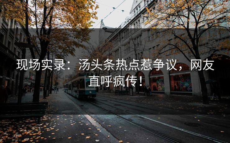 现场实录：汤头条热点惹争议，网友直呼疯传！