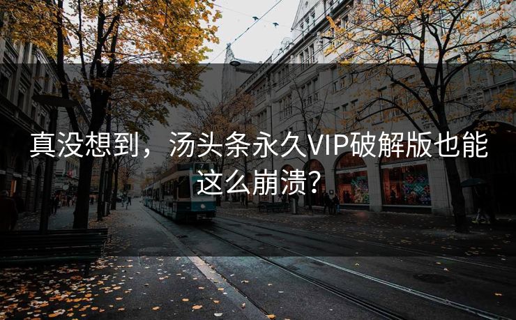 真没想到，汤头条永久VIP破解版也能这么崩溃？