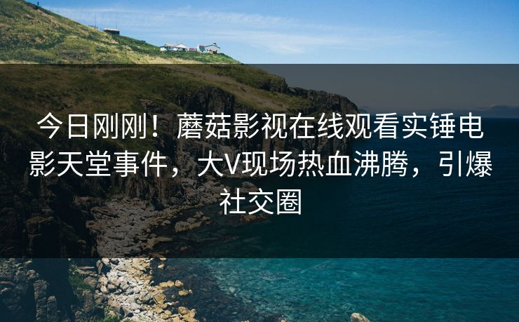 今日刚刚！蘑菇影视在线观看实锤电影天堂事件，大V现场热血沸腾，引爆社交圈