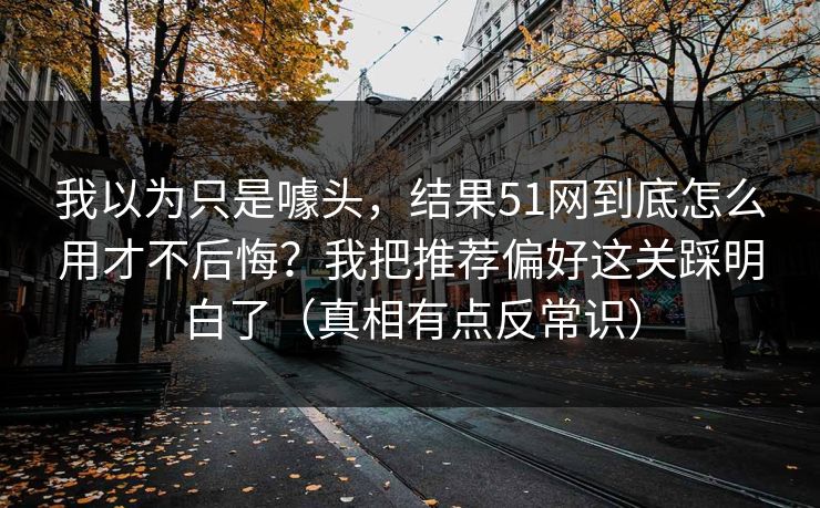 我以为只是噱头，结果51网到底怎么用才不后悔？我把推荐偏好这关踩明白了（真相有点反常识）